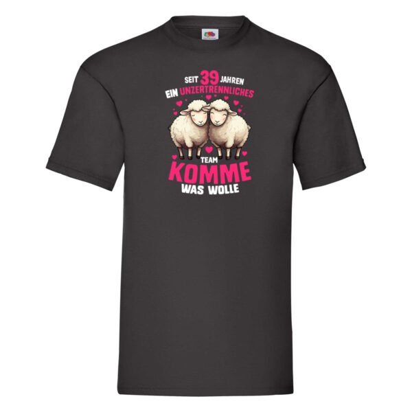39 Jahre Verheiratet | 39 Jahre ein Team | Ehepaar T-Shirt Schwarz