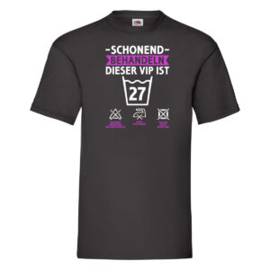 27 Geburtstag | schonend behandeln | 27 Jahre T-Shirt Schwarz