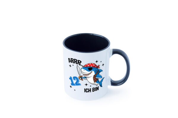 12. Geburtstag | 12 Jahre Arr Pirat | Hai | Piraten Farbige Tasse - Kaffeetasse / Geschenk / Familie