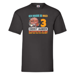 3 Dienstjahre | Arbeit | Kompetent T-Shirt Schwarz