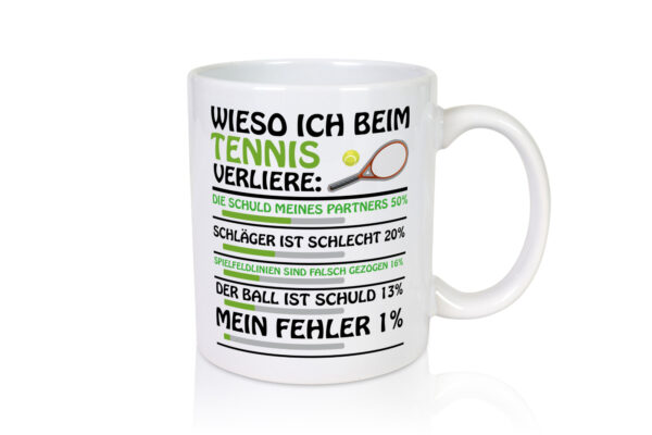Tennisspieler Tasse - Tasse Weiss - Kaffeetasse / Geschenk / Familie