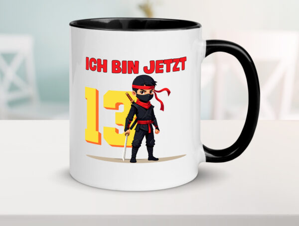 13. Geburtstag | 13 Jahre | Ninja | Kinder Farbige Tasse - Kaffeetasse / Geschenk / Familie