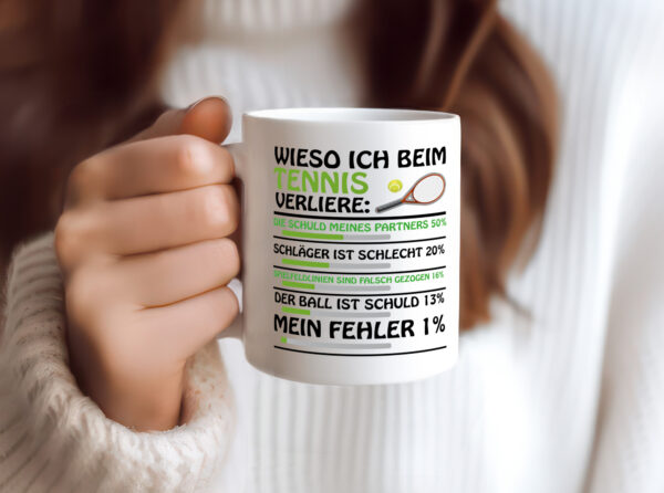 Tennisspieler Tasse - Tasse Weiss - Kaffeetasse / Geschenk / Familie