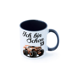 13. Geburtstag | Monster truck | 13 Jahre Farbige Tasse - Kaffeetasse / Geschenk / Familie