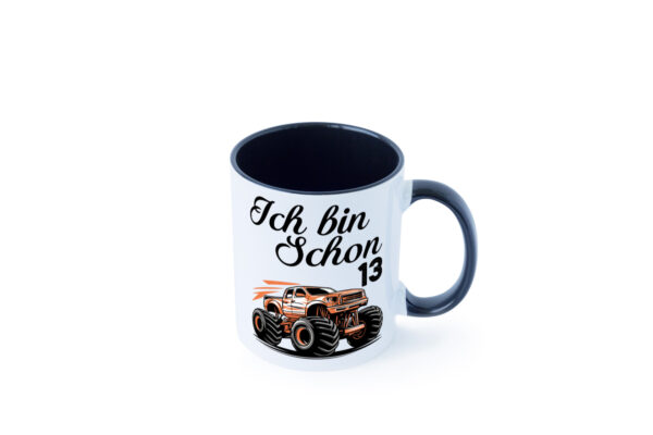 13. Geburtstag | Monster truck | 13 Jahre Farbige Tasse - Kaffeetasse / Geschenk / Familie