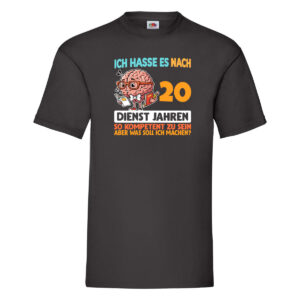 20 Dienstjahre | Arbeit | Kompetent T-Shirt Schwarz