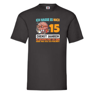 15 Dienstjahre | Arbeit | Kompetent T-Shirt Schwarz