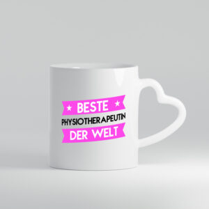 Beste Physiotherapeutin - Herzhenkel Tasse - Kaffeetasse / Geschenk / Familie