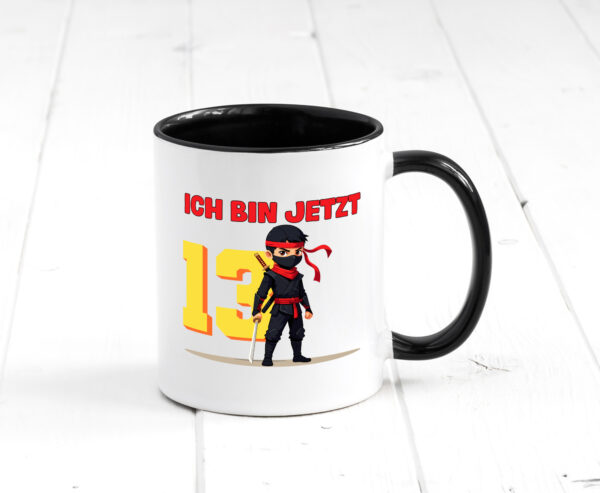 13. Geburtstag | 13 Jahre | Ninja | Kinder Farbige Tasse - Kaffeetasse / Geschenk / Familie