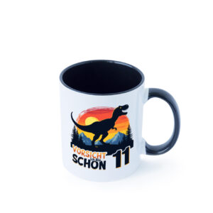 10. Geburtstag | 10 Jahre | Dinosaurier v2 Farbige Tasse - Kaffeetasse / Geschenk / Familie