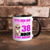 38. Geburtstag | Bitte kein neid | Faultier | 38 Jahre Farbige Tasse - Kaffeetasse / Geschenk / Familie