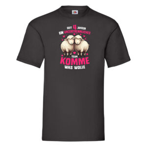 4 Jahre Verheiratet | 4 Jahre ein Team | Ehepaar T-Shirt Schwarz