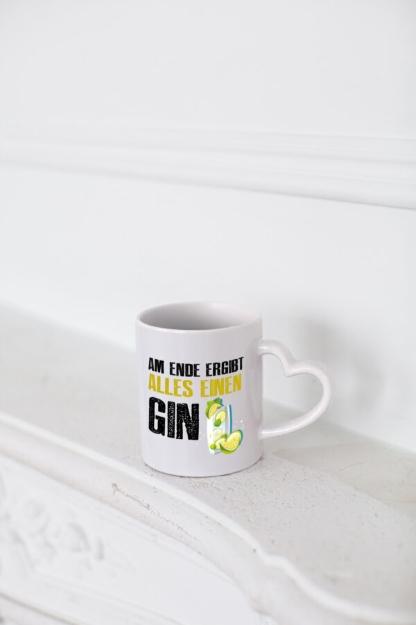 Gin | Spruch witzig | Alkohol | Geburtstag | Gin Tonic - Herzhenkel Tasse - Kaffeetasse / Geschenk / Familie
