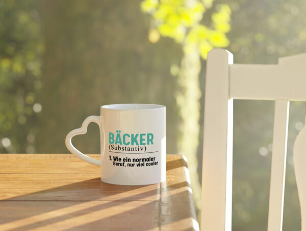 Bäcker wie ein normaler Beruf nur viel Cooler - Herzhenkel Tasse - Kaffeetasse / Geschenk / Familie