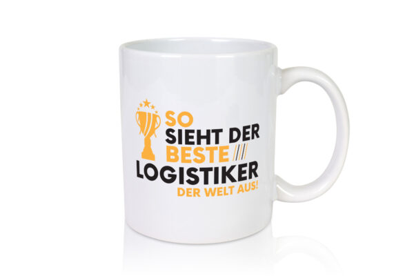 Der Weltbeste Logistiker | Beruf Logistik - Tasse Weiss - Kaffeetasse / Geschenk / Familie
