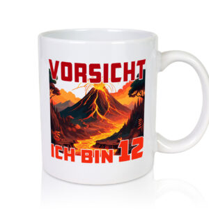 12. Geburtstag | 12 Jahre | Vulkanausbruch | Vulkan - Tasse Weiss - Kaffeetasse / Geschenk / Familie