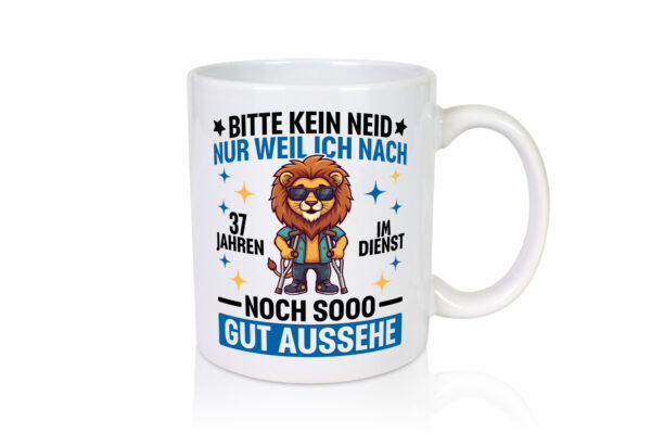 37 Jahre im Dienst | Arbeitsjubiläum | Arbeit - Tasse Weiss - Kaffeetasse / Geschenk / Familie