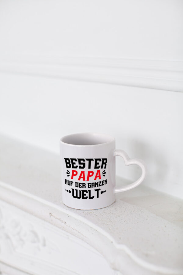Bester Vater - Herzhenkel Tasse - Kaffeetasse / Geschenk / Familie