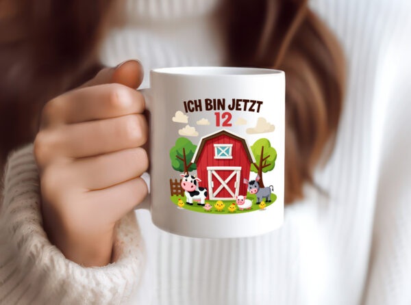 11. Geburtstag | 11 Jahre | Bauernhof und Tiere - Tasse Weiss - Kaffeetasse / Geschenk / Familie