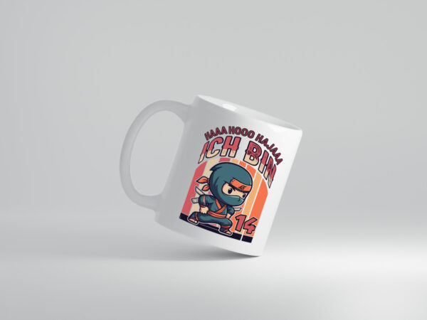 14. Geburtstag | Ninja Junge | 14 Jahre - Tasse Weiss - Kaffeetasse / Geschenk / Familie