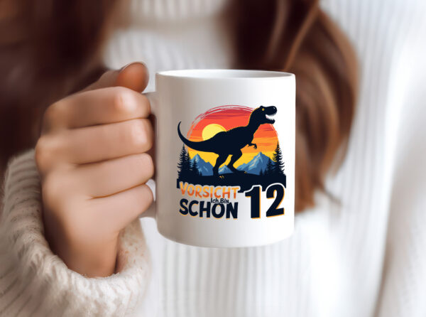 11. Geburtstag | 11 Jahre | Dinosaurier v2 - Tasse Weiss - Kaffeetasse / Geschenk / Familie