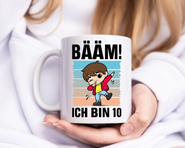 10. Geburtstag | Ich bin 10 | 10 Jahre | Bäääm Dabbing Kind - Tasse Weiss - Kaffeetasse / Geschenk / Familie