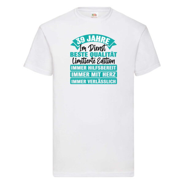 39 Jahre im Dienst | Jubiläum | Arbeit T-Shirt Weiß