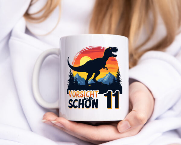 10. Geburtstag | 10 Jahre | Dinosaurier v2 - Tasse Weiss - Kaffeetasse / Geschenk / Familie