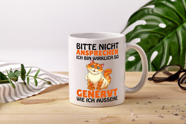 Bitte nicht Ansprechen - Tasse Weiss - Kaffeetasse / Geschenk / Familie