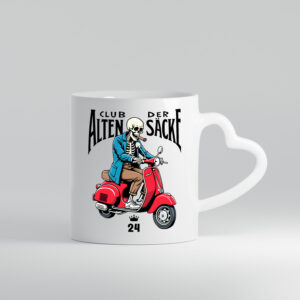 24. Geburtstag | 24 Jahre | Club der alten Säcke - Herzhenkel Tasse - Kaffeetasse / Geschenk / Familie