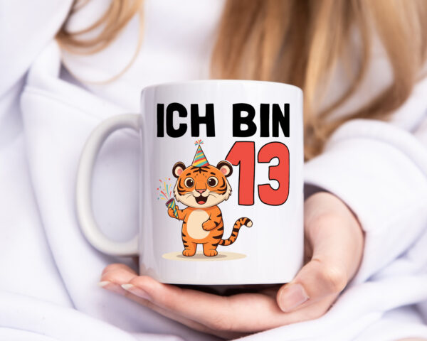 13. Geburtstag | 13 Jahre | Tiger | Geburtstag - Tasse Weiss - Kaffeetasse / Geschenk / Familie