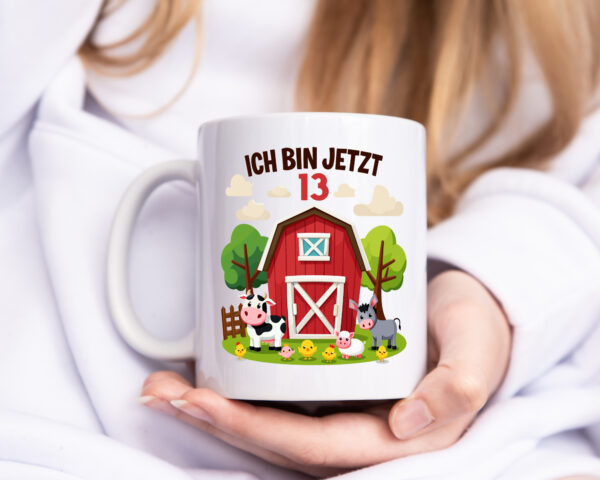 12. Geburtstag | 12 Jahre | Bauernhof und Tiere - Tasse Weiss - Kaffeetasse / Geschenk / Familie