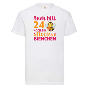 24. Geburtstag | Flottes Bienchen | 24 Jahre T-Shirt Weiß