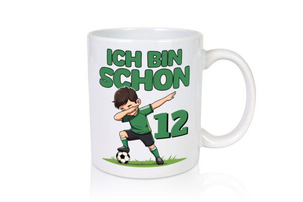 12. Geburtstag | 12 Jahre | Fußballer - Tasse Weiss - Kaffeetasse / Geschenk / Familie