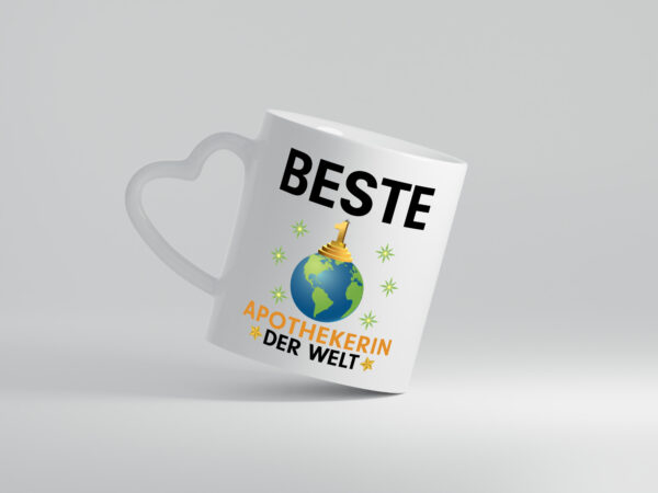 Welt Beste Apothekerin | Apotheke | Pharmazie - Herzhenkel Tasse - Kaffeetasse / Geschenk / Familie