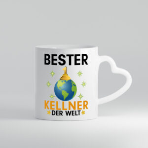 Welt Bester Kellner | kellnern | Bedienung - Herzhenkel Tasse - Kaffeetasse / Geschenk / Familie