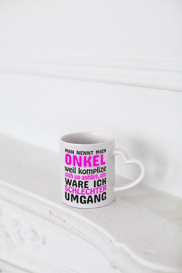 Man nennt mich Onkel | lustiger Spruch | cooler Onkel - Herzhenkel Tasse - Kaffeetasse / Geschenk / Familie
