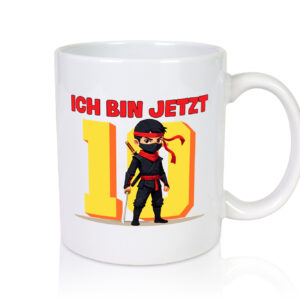 10. Geburtstag | 10 Jahre | Ninja | Kinder - Tasse Weiss - Kaffeetasse / Geschenk / Familie