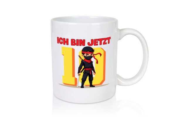 10. Geburtstag | 10 Jahre | Ninja | Kinder - Tasse Weiss - Kaffeetasse / Geschenk / Familie