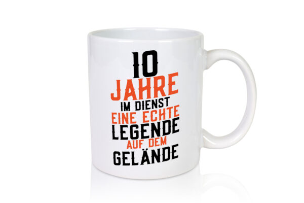 10 Jahre im Dienst | Legende | Jubiläum | Kollege | Arbeit - Tasse Weiss - Kaffeetasse / Geschenk / Familie