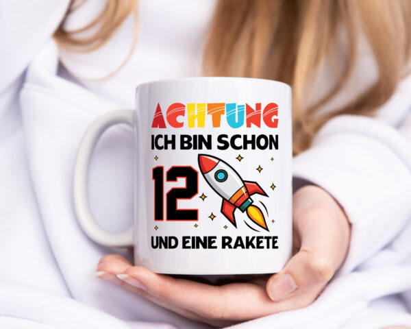 12. Geburtstag | Rakete | Weltraum | 12 Jahre | Galaxy - Tasse Weiss - Kaffeetasse / Geschenk / Familie