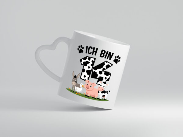 14 Geburtstag | 14 Jahre | Farmer Kind - Herzhenkel Tasse - Kaffeetasse / Geschenk / Familie