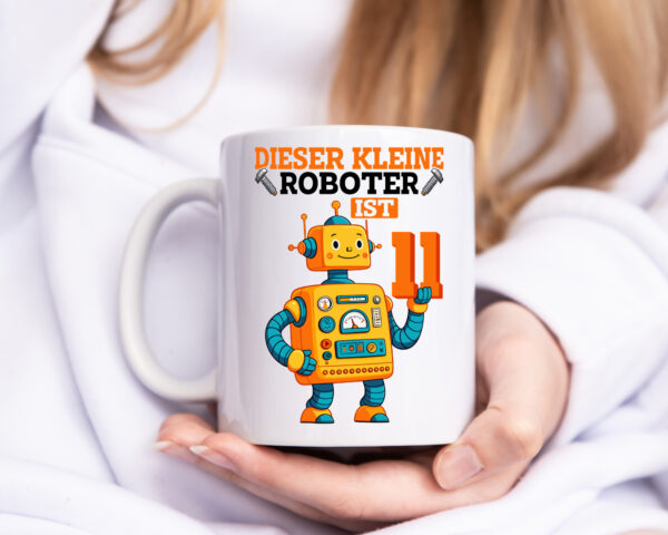 11. Geburtstag | 11 Jahre | Roboter | Junge - Tasse Weiss - Kaffeetasse / Geschenk / Familie