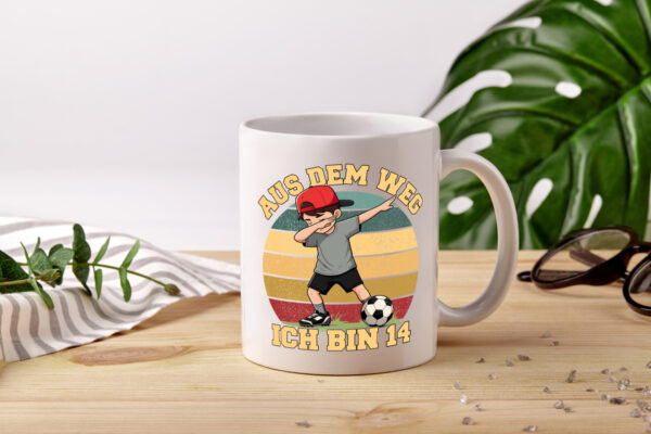 13. Geburtstag | 13 Jahre | Fußball Junge | Fußballer - Tasse Weiss - Kaffeetasse / Geschenk / Familie