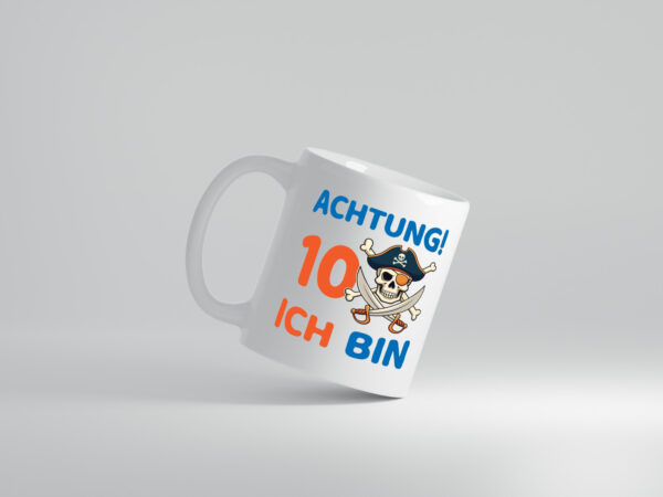 10. Geburtstag | 10 Jahre | Pirat - Tasse Weiss - Kaffeetasse / Geschenk / Familie