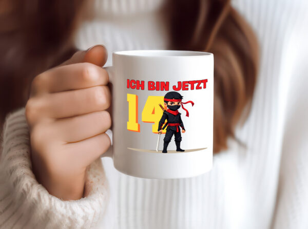 14. Geburtstag | 14 Jahre | Ninja | Kinder - Tasse Weiss - Kaffeetasse / Geschenk / Familie