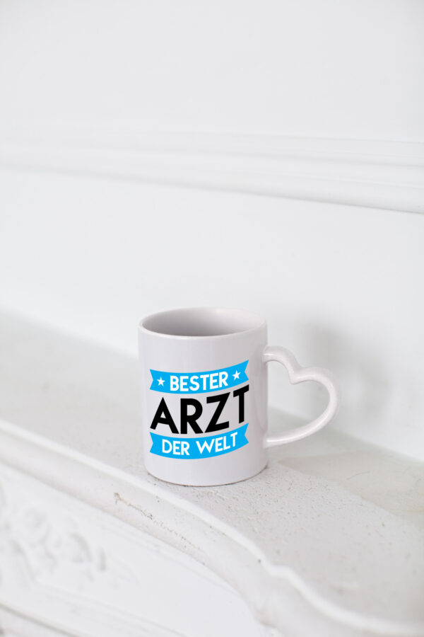 Bester Arzt | Medizin | Doktor | Facharzt - Herzhenkel Tasse - Kaffeetasse / Geschenk / Familie