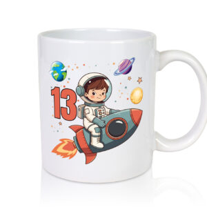 13. Geburtstag | 13 Jahre | Astronaut | Weltraum - Tasse Weiss - Kaffeetasse / Geschenk / Familie