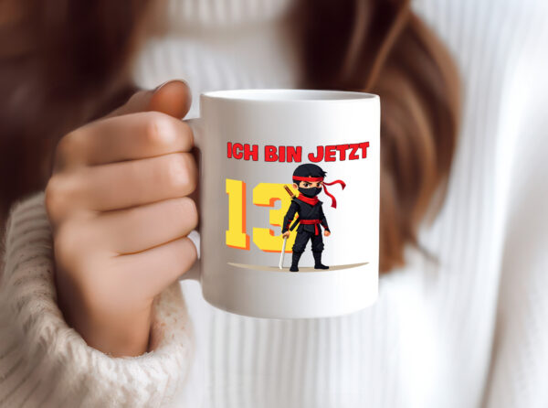 13. Geburtstag | 13 Jahre | Ninja | Kinder - Tasse Weiss - Kaffeetasse / Geschenk / Familie