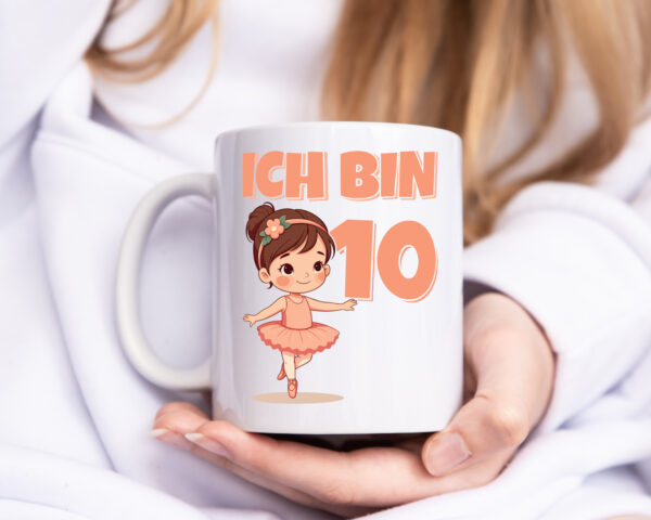 10 Geburtstag | 10 Jahre | Ballerina | Mädchen | Ballet - Tasse Weiss - Kaffeetasse / Geschenk / Familie